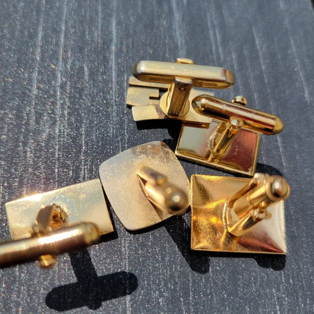 Vintage Cuff Links ~ 5 Different ~ MCM ~ Crafting ~ Re-purpose ~ Retro!
